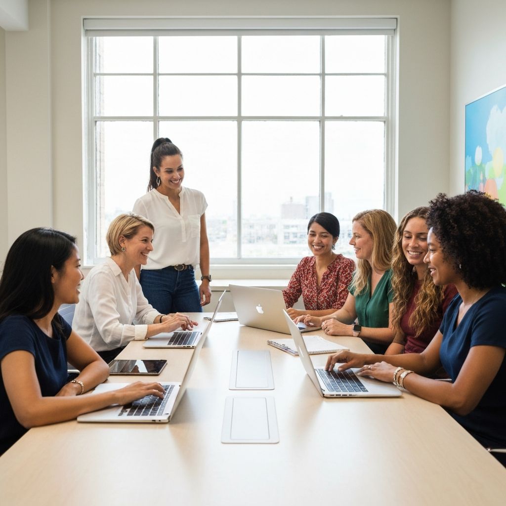 Women professionals collaborating